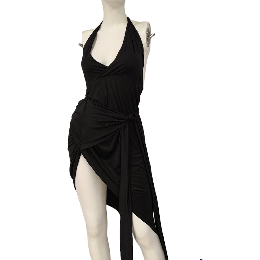 Zeagoo Black Side Tie Dress size Small